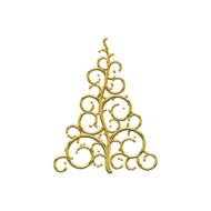 abstract christmas tree, golden decoration