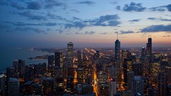 Cityscape of Buildings City at dawn