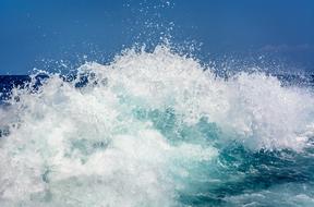 spray of ocean waves in Thailand