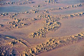 sand dunes in the Sahara desert aerial view