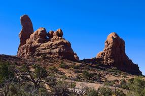 landscape of Turret Fin Sandstone Desert