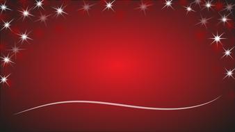 painted white stars on a burgundy background