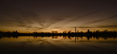 Twilight Evening over lake