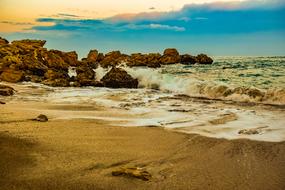 sand beach in autumn