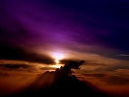 amazing dark purple sky