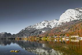 nature in the mountains by the lake