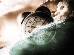 alarm clock time past drawing