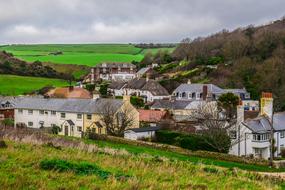 photo of a village in Lulworth Cove, England