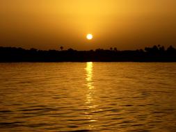 incredible Sunset Burma River