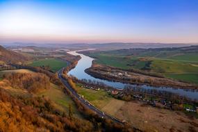 landscape near the river in Scotland