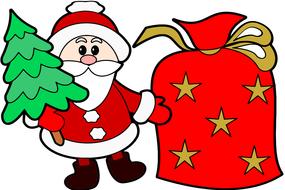 christmas nicholas red drawing