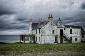 stone house on the coast in Scotland