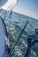 photo of the deck of a sailing boat