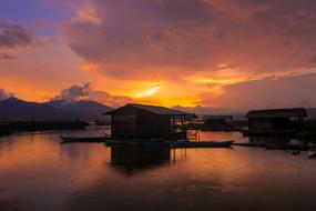 red Dusk Lake