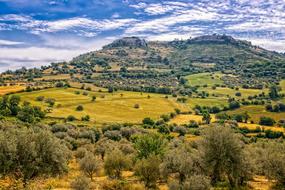 panoramic views of the picturesque landscapes of sicily