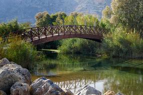 bridge among picturesque landscapes in crete