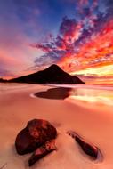Australia Sunset red pink