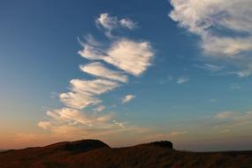 Evening Sky white Clouds