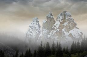 unusually beautiful Mountain Snow