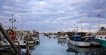 harbor with boats in Manfredonia