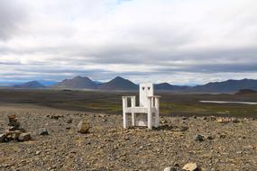 Lonely chair on Iceland
