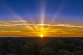 Sunset gold sun