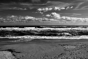 Sea Water black and white