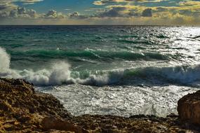 magnificent Rocky Coast Waves, ayia napa, cyprus
