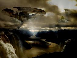 Spaceship panorama