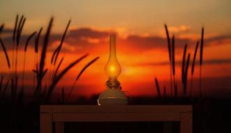Sunset Lamp Light red