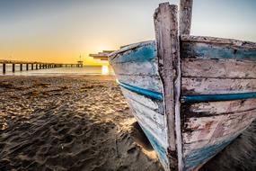 Old Wooden Boat Sunrise
