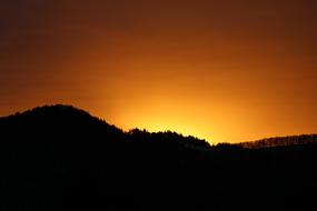 Sunset over mountains, switzerland, MÃ¼mliswil-Ramiswil