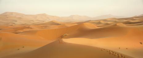 panoramic view of the desert in morocco