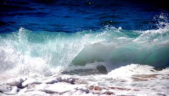 blue neon Wave Ocean