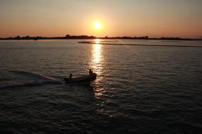 Sunset Water boat