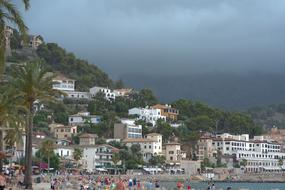 beach vacation on the mountain coast