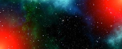 Galaxy Space Universe red green stars