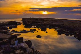 Beautiful and colorful twilight in Ayia Napa on Cyprus