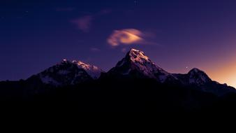 magnificent Mountain Sunset Nature, himalayas