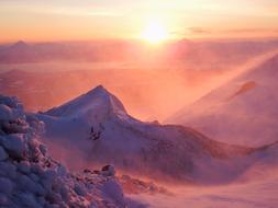 wonderful Volcano Mountains Clouds