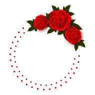 rose flowers frame