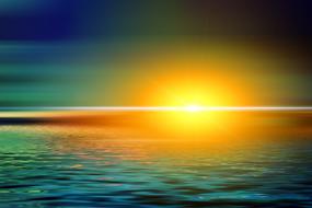 sea water wave sunset