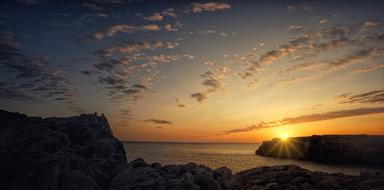 rocky Coast gold Sunset