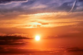 red orange Sunset Sky