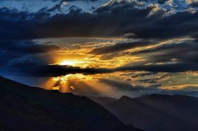 dramatic evening sky over Kachkar