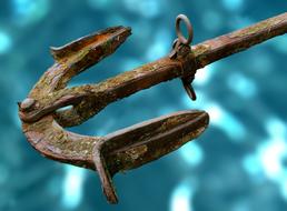 Anchor Old Rusty water