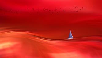 Smooth Shiny Water red drawing