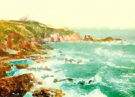 extraordinarily beautiful watercolor painting