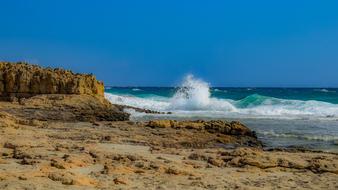 incredibly beautiful Rocky Coast Wave