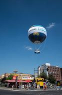 tourist hot air balloon over Berlin